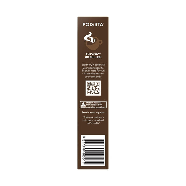 PODiSTA Smooth & Creamy Hot Chocolate Nespresso Compatible Capsules, 10 Pack