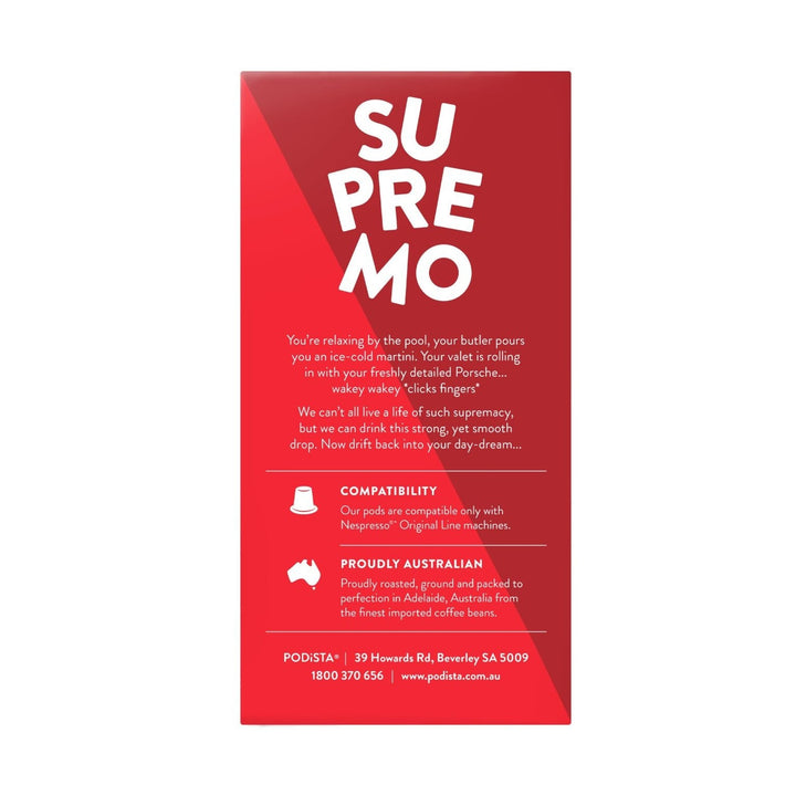 PODiSTA Supremo Nespresso Compatible Capsules, 10 Pack