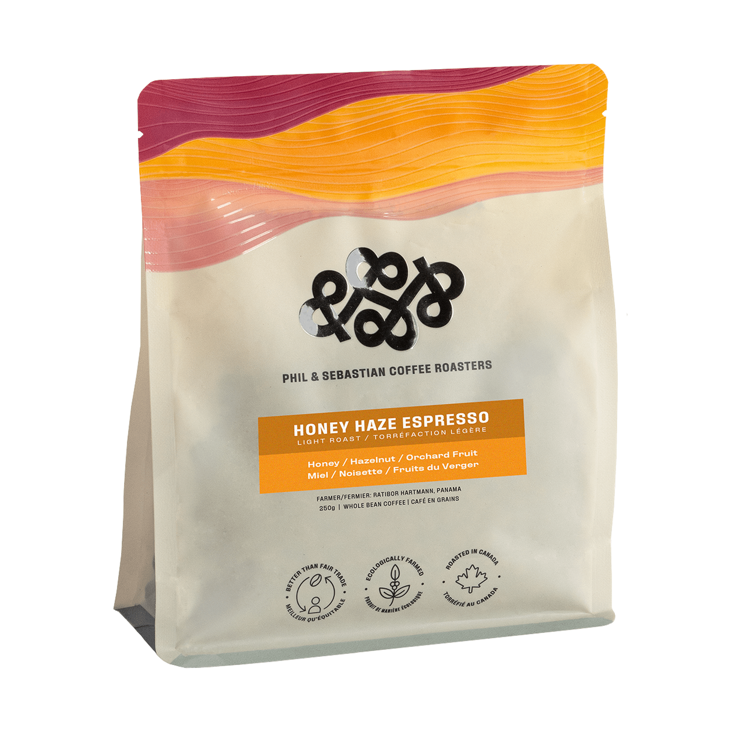 Phil & Sebastian Honey Haze Espresso Whole Bean Coffee, 250g