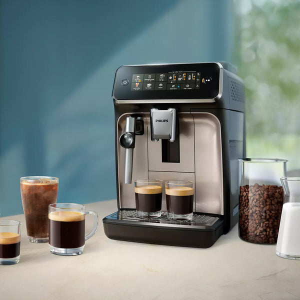 Philips 3300 Super Automatic Espresso Machine, Black & Chrome #EP3326/90