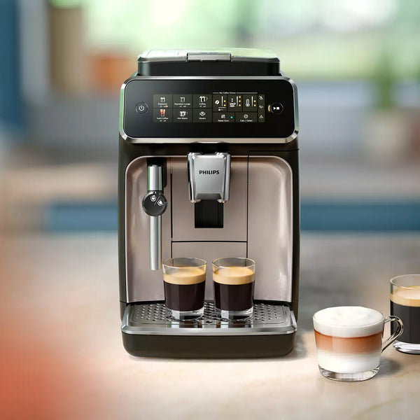 Philips 3300 Super Automatic Espresso Machine, Black & Chrome #EP3326/90