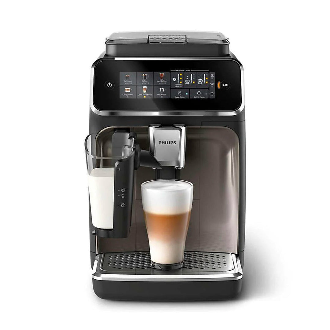 Philips Series 3300 LatteGo &amp; Iced Coffee Automatic Espresso Machine, Black Chrome