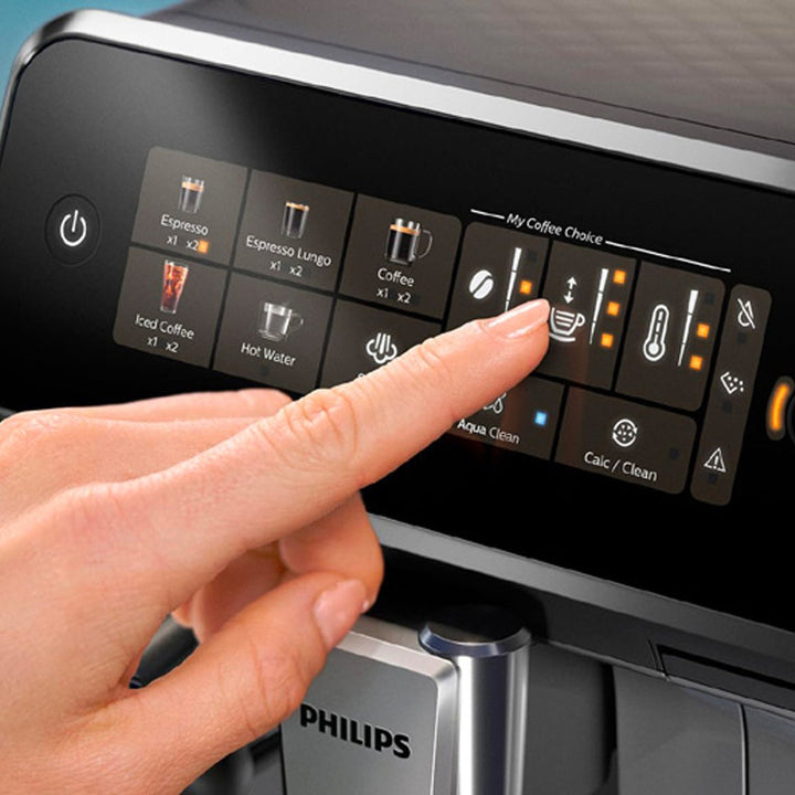 Philips Series 3300 LatteGo &amp; Iced Coffee Automatic Espresso Machine, Black Chrome
