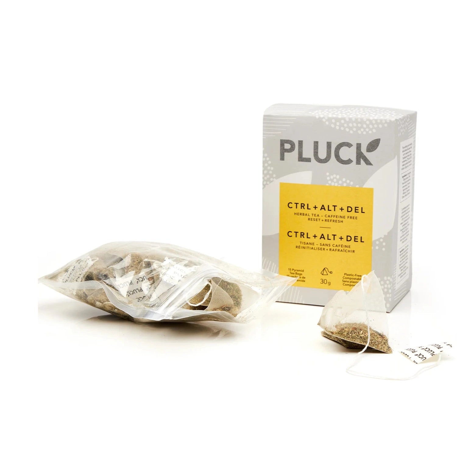 Pluck Tea CTRL+ALT+DEL Filterbag Tea, 15 Pack