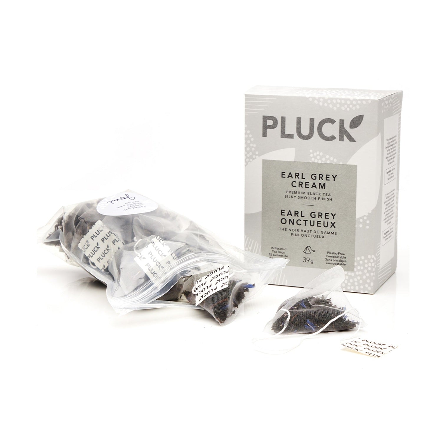 Pluck Tea Earl Grey Cream Filterbag Tea, 15 Pack