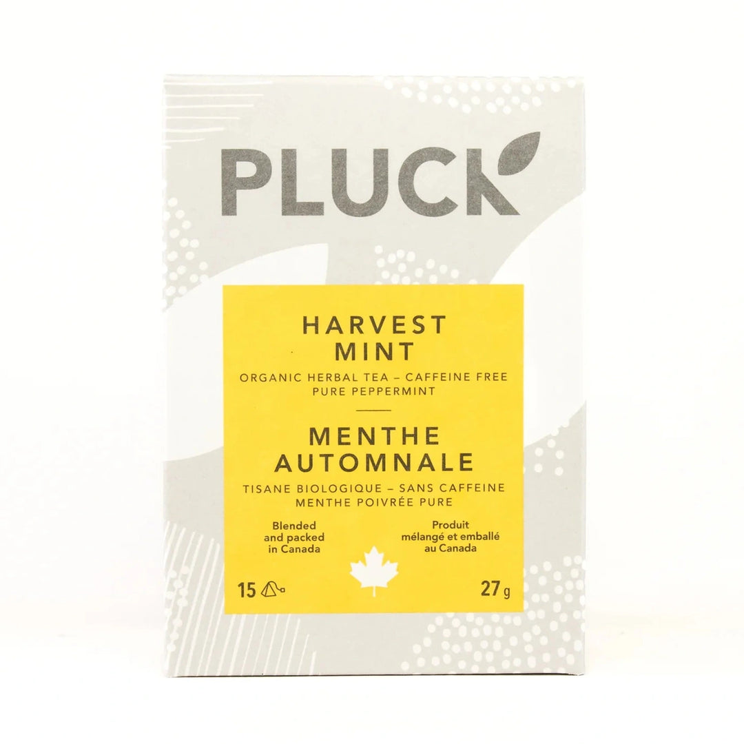 Pluck Tea Organic Harvest Mint Filterbag Tea, 15 Pack
