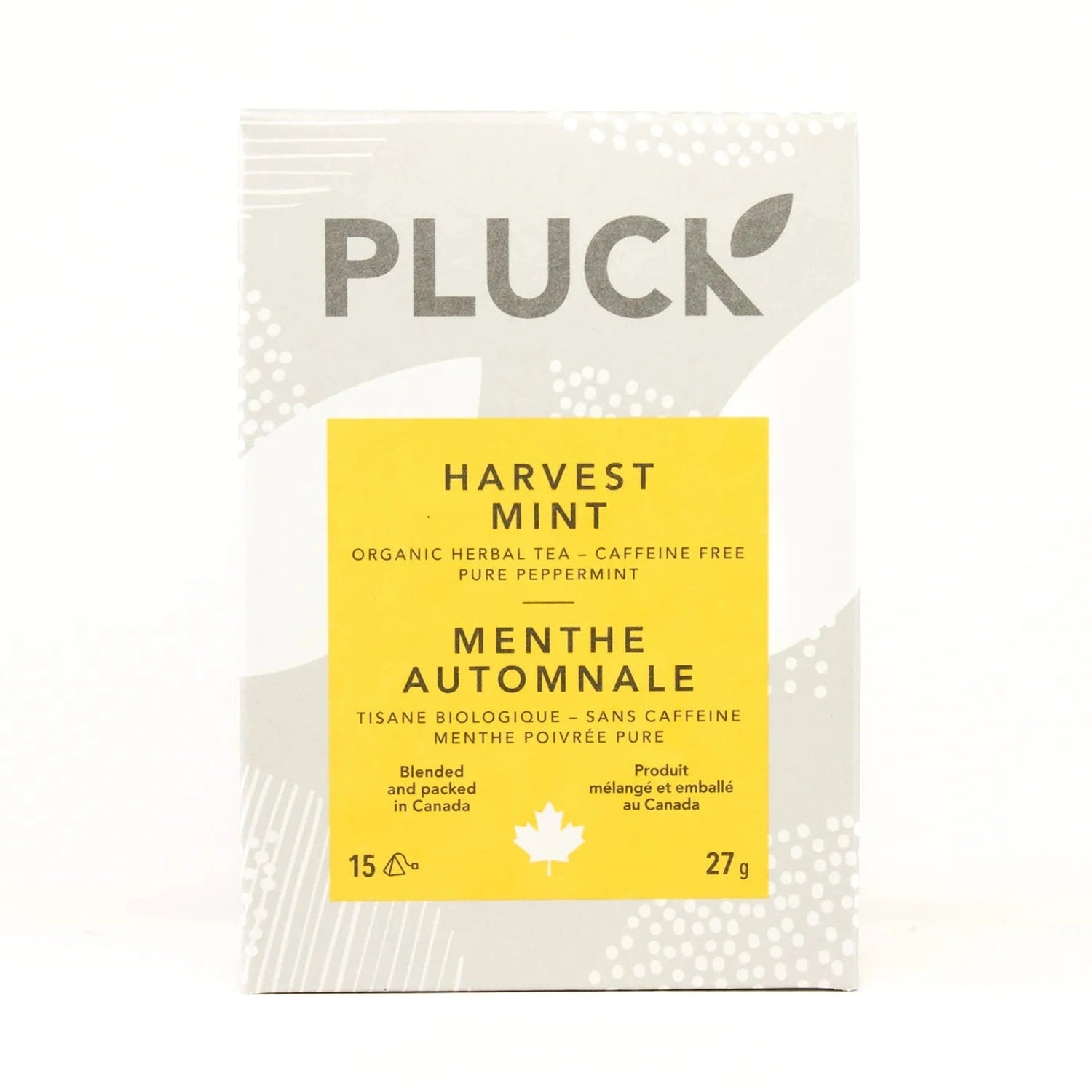 Pluck Tea Organic Harvest Mint Filterbag Tea, 15 Pack