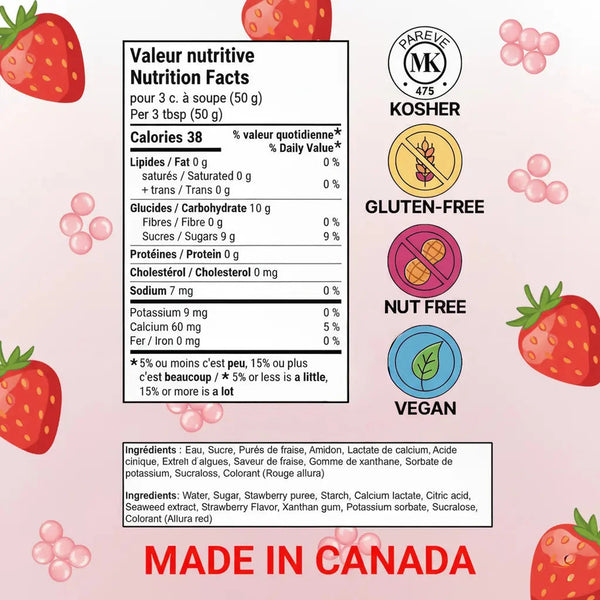 Popix Popping Pearls Strawberry, 500g
