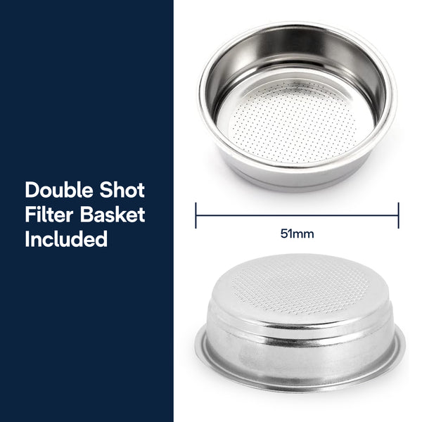 Porte-filtre sans fond DeLonghi 51 mm, palissandre DLSC085