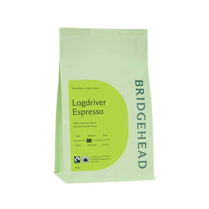 Bridgehead Coffee Logdriver Whole Bean Espresso, 300 g