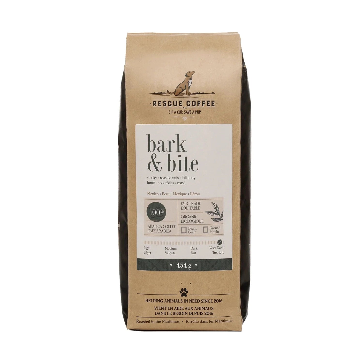 Rescue Coffee Co. Bark & Bite Whole Bean Coffee, 16 oz.