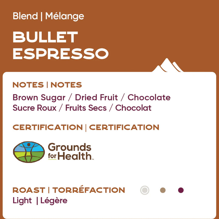 Reunion Coffee Roasters Bullet Espresso Whole Bean Coffee 12oz