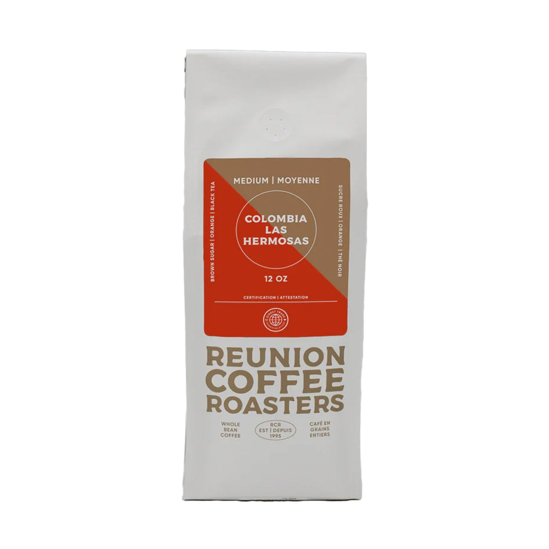 Reunion Coffee Roasters Colombia Las Hermosas Whole Bean Coffee 12oz