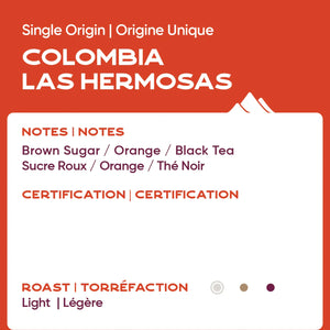Reunion Coffee Roasters Colombia Las Hermosas Whole Bean Coffee 12oz