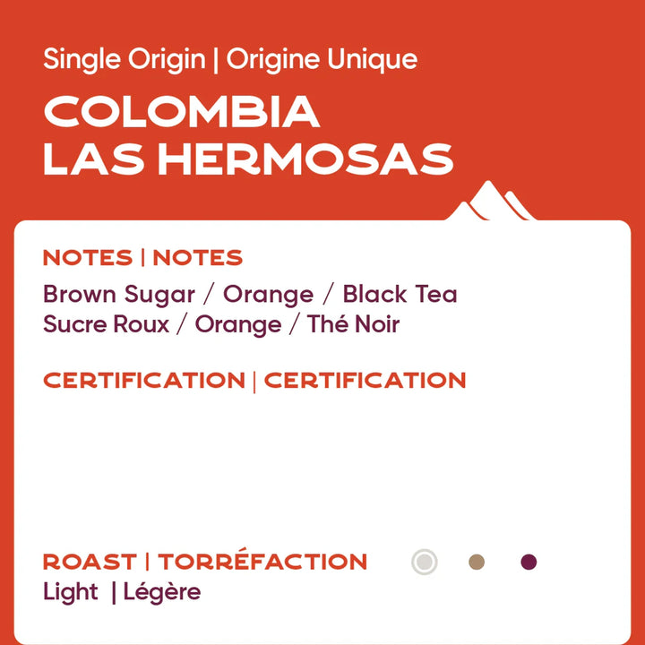 Reunion Coffee Roasters Colombia Las Hermosas Whole Bean Coffee 12oz
