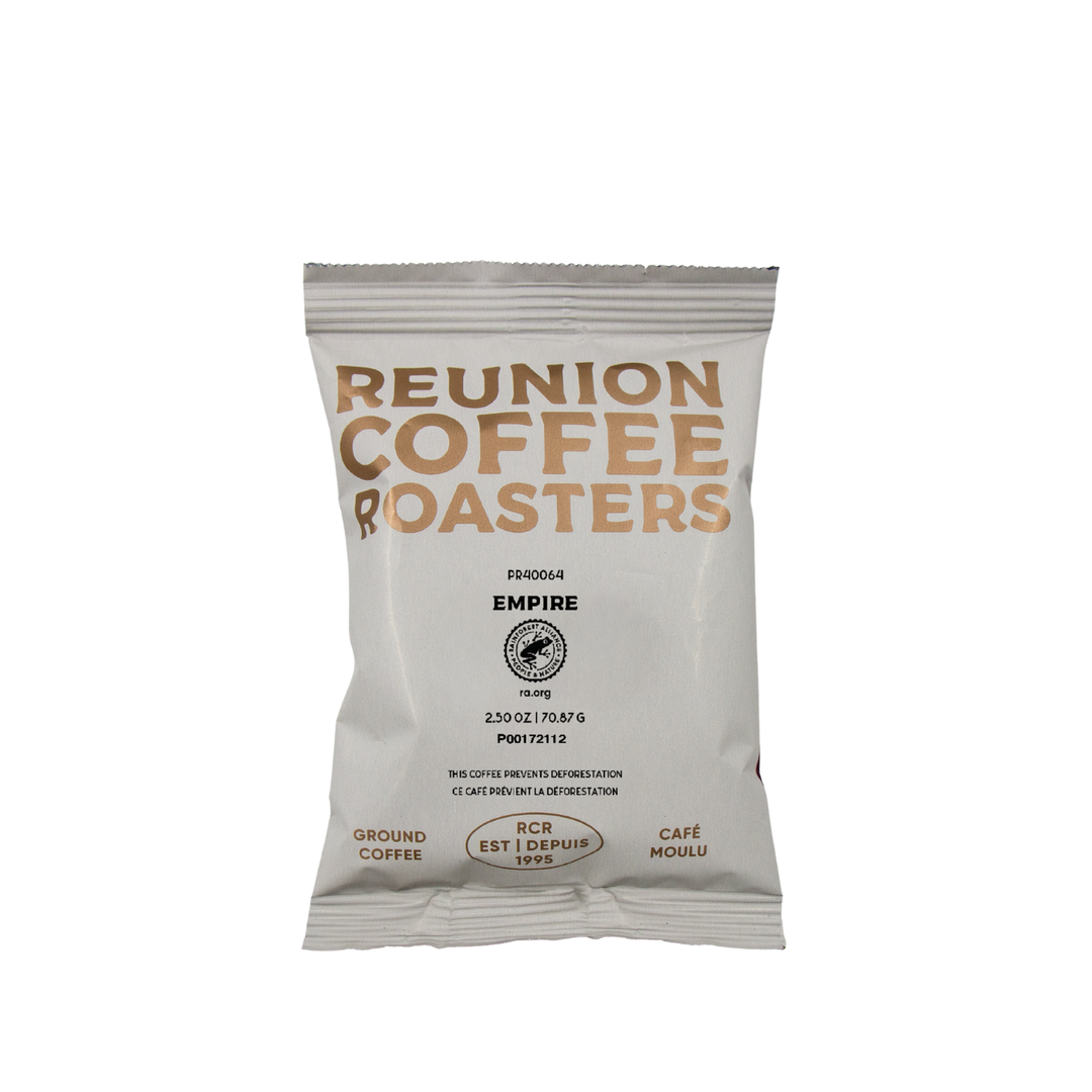 Reunion Coffee Roasters Empire French Fraction Packs, 24 x 2.5 oz