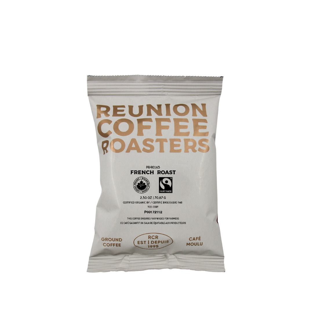 Reunion Coffee Roasters French Roast Coffee Fraction Packs, 24 x 2.5 oz