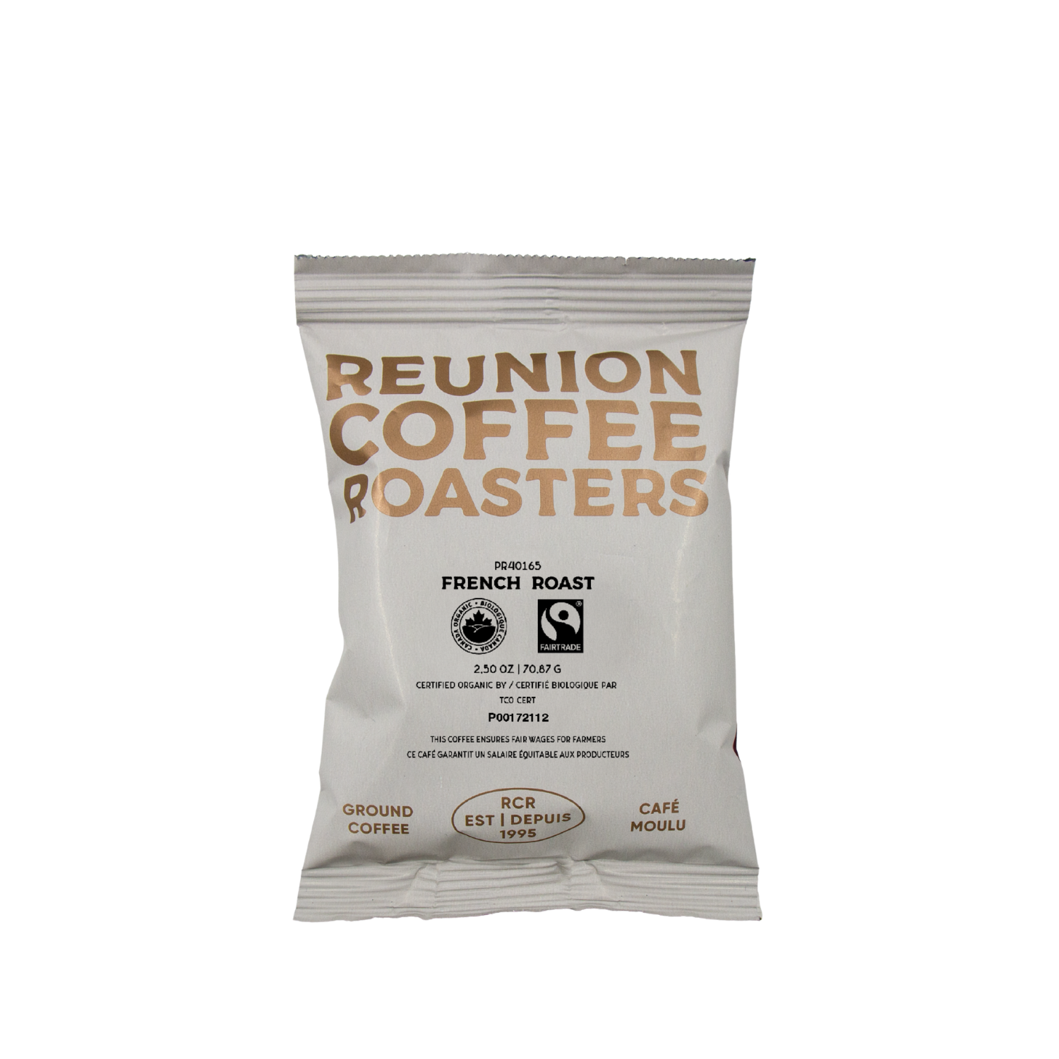 Reunion Coffee Roasters French Roast Coffee Fraction Packs, 24 x 2.5 oz
