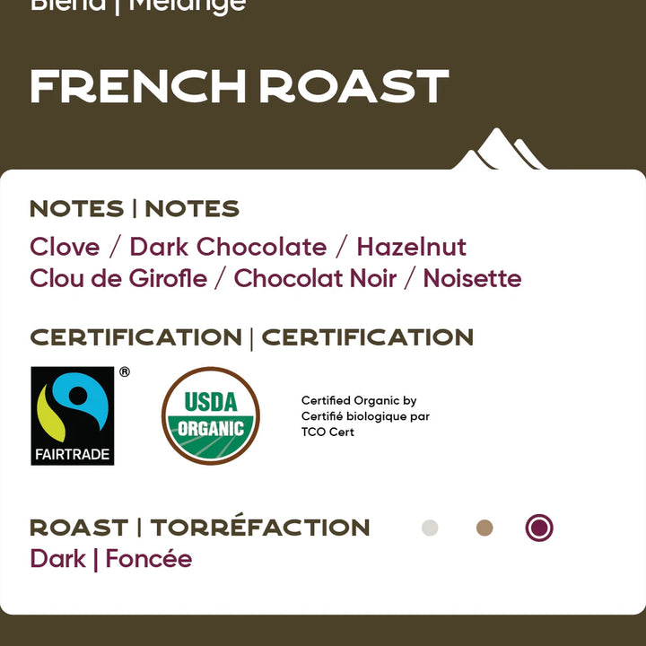 Reunion Coffee Roasters Organic French Roast Whole Bean Coffee 12oz