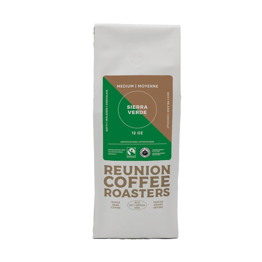 Reunion Coffee Roasters Organic Sierra Verde Whole Bean Coffee, 12 oz.