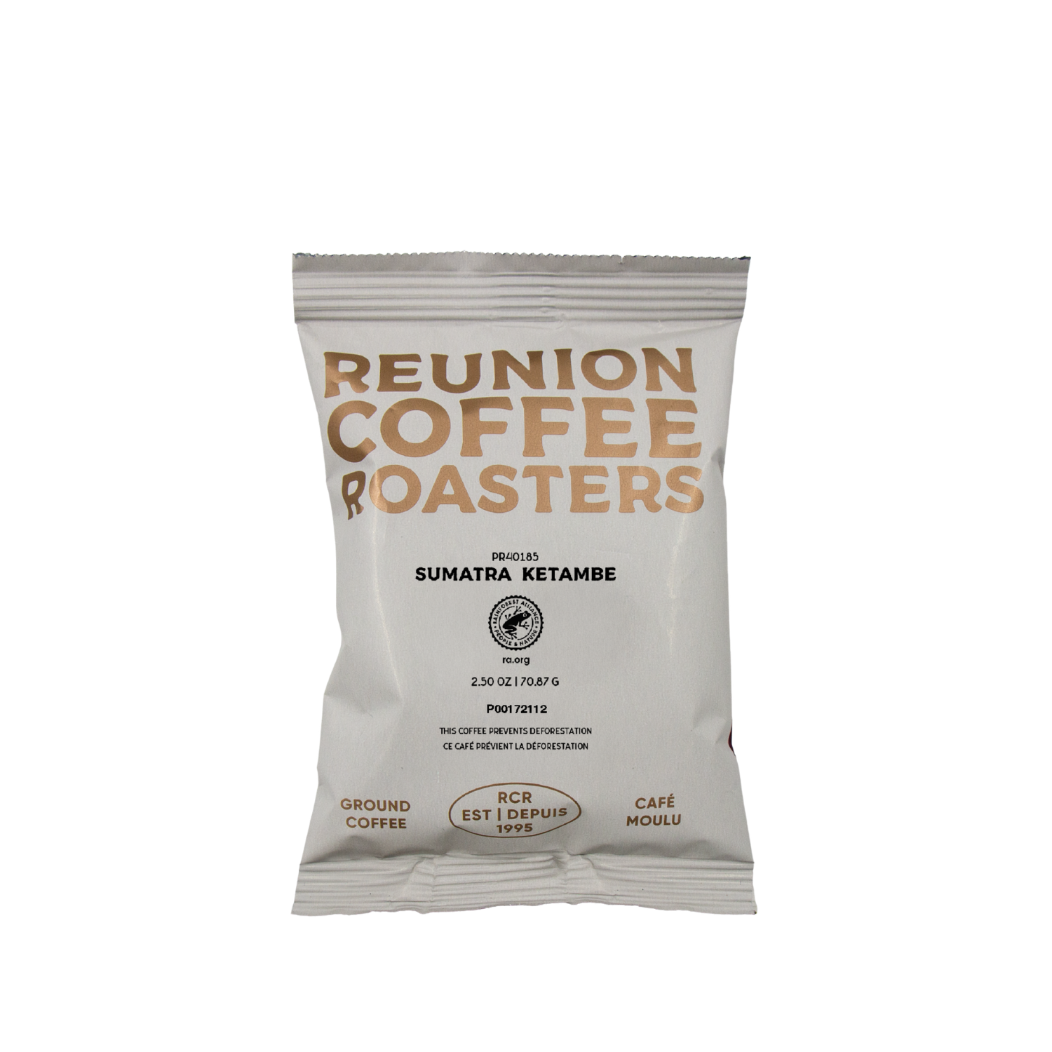 Reunion Coffee Roasters Sumatra Ketambe Coffee Fraction Packs, 24 x 2.5 oz