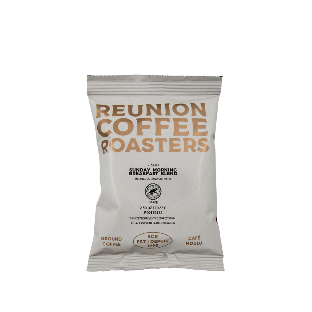 Reunion Coffee Roasters Sunday Morning Coffee Fraction Packs, 64 x 2.5 oz
