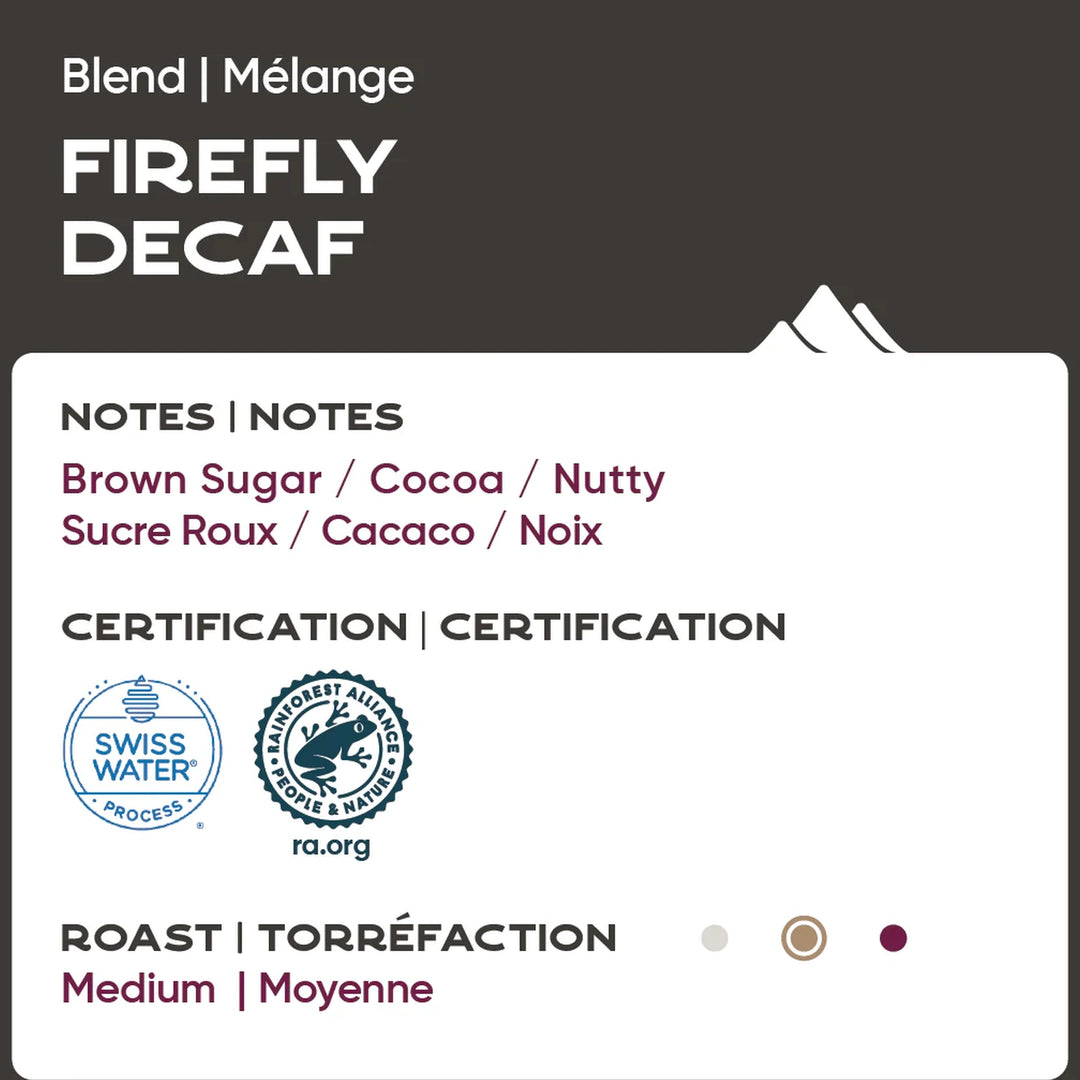 Reunion Coffee Roasters Swiss Water Process Firefly Decaf Whole Bean Coffee 12oz