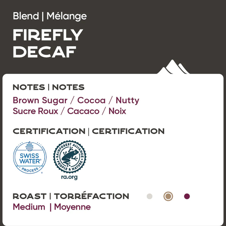 Reunion Coffee Roasters Swiss Water Process Firefly Decaf Whole Bean Coffee 12oz