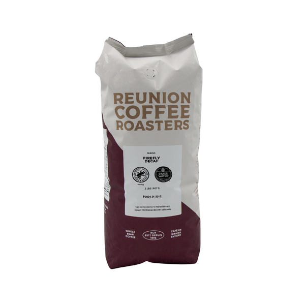 Reunion Coffee Roasters Swiss Water Process Firefly Decaf Whole Bean Coffee 2 lb