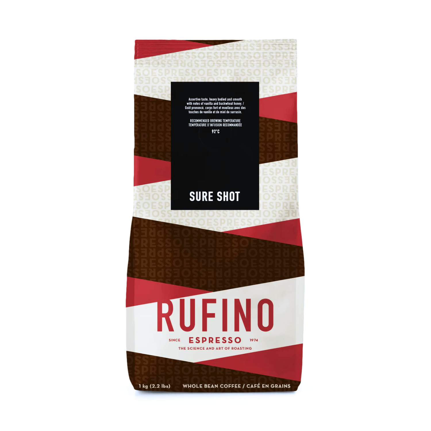 Rufino Espresso Sure Shot Whole Bean Coffee, 1 kg.