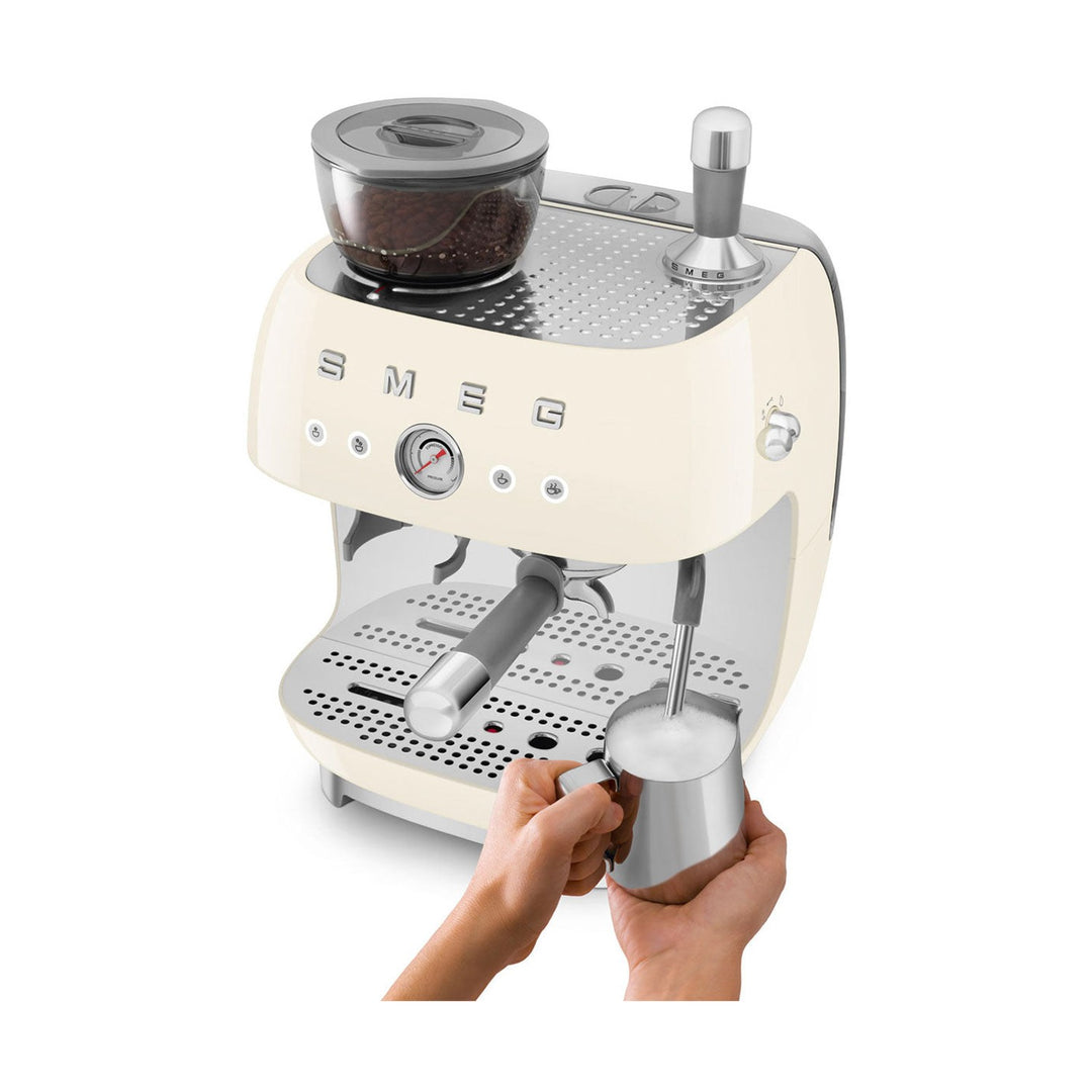 SMEG Manual Espresso Machine, Cream 