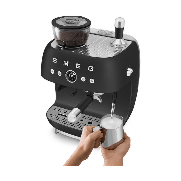 SMEG Manual Espresso Machine, Matte Black 