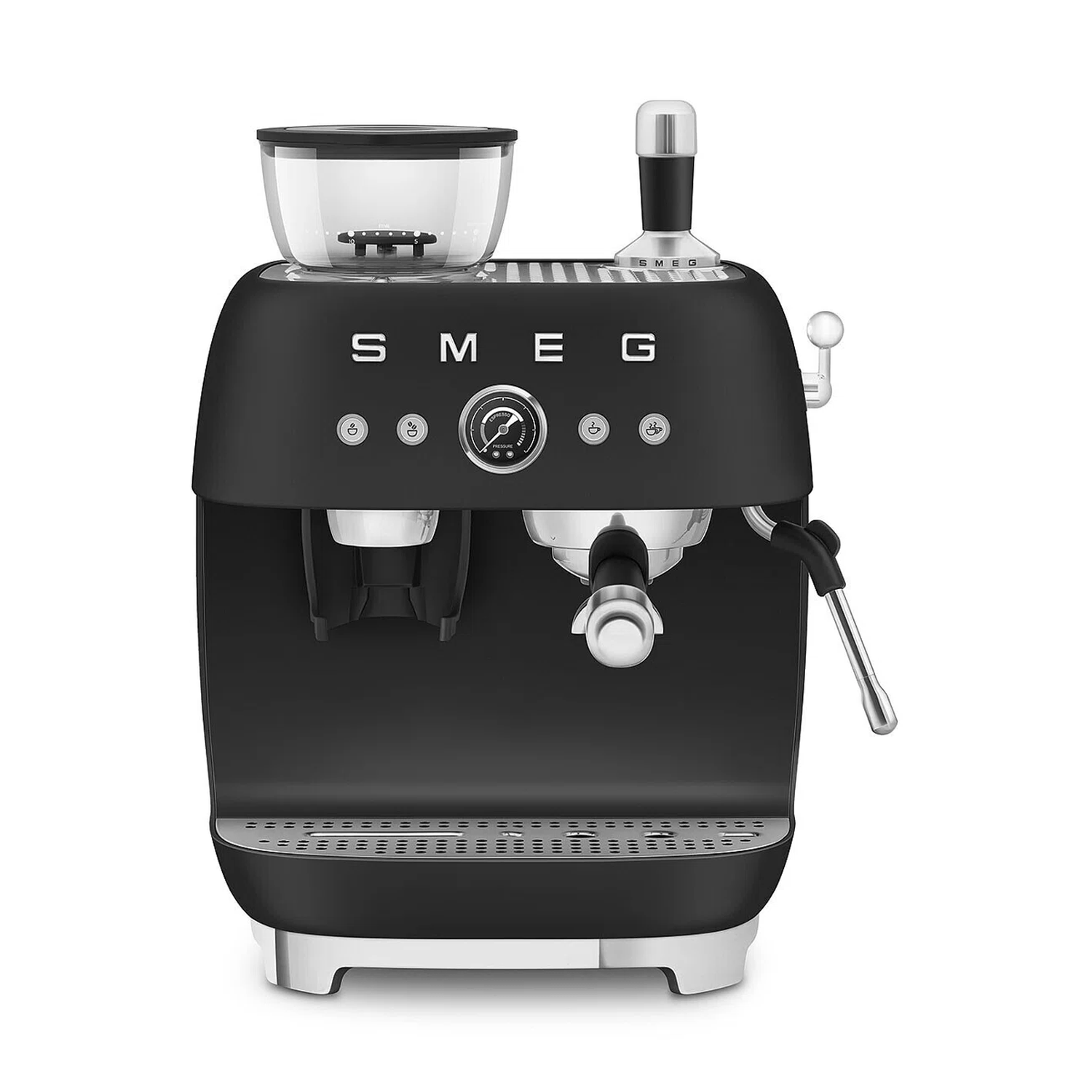SMEG Manual Espresso Machine, Matte Black #EGF03BLMUS
