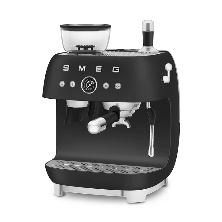 SMEG Manual Espresso Machine, Matte Black 