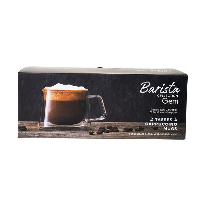 Safdie Barista Gem 270ml Cappuccino Mugs, Set of 2