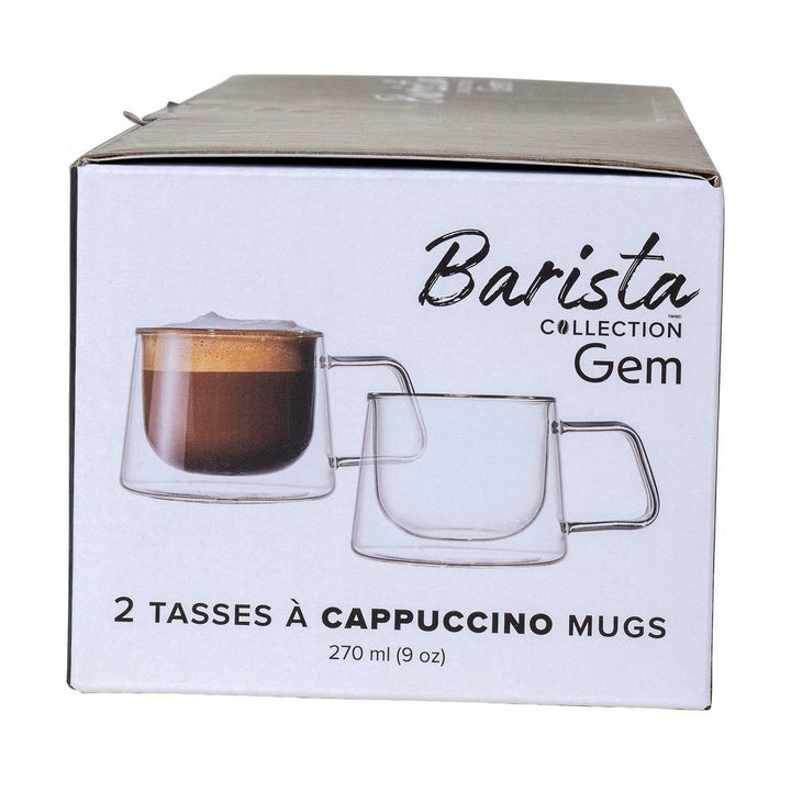 Safdie Barista Gem 270ml Cappuccino Mugs, Set of 2