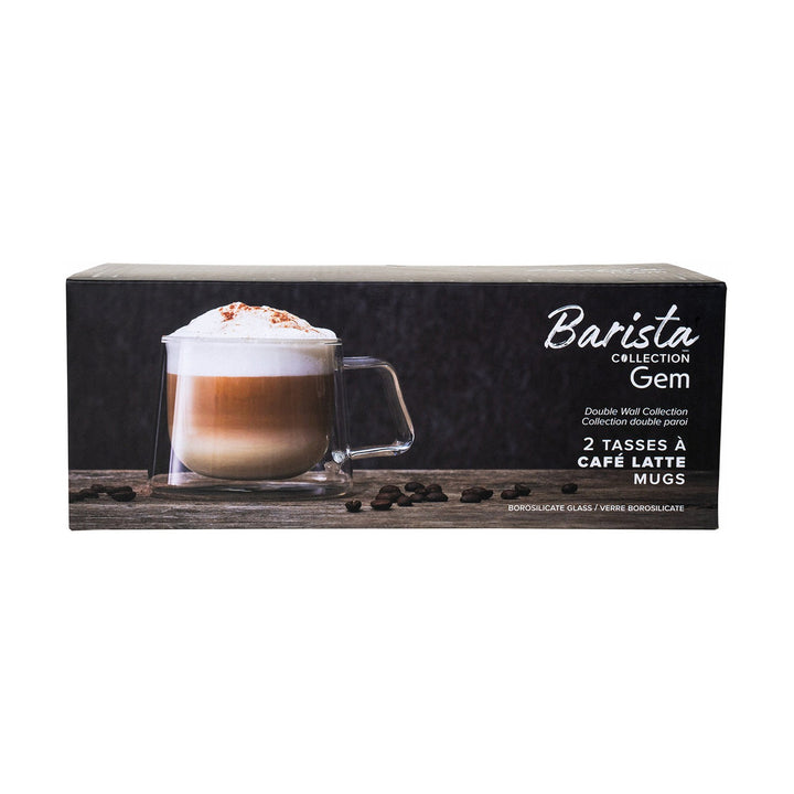 Safdie Barista Gem 380ml Caffé Latte Mugs, Set of 2