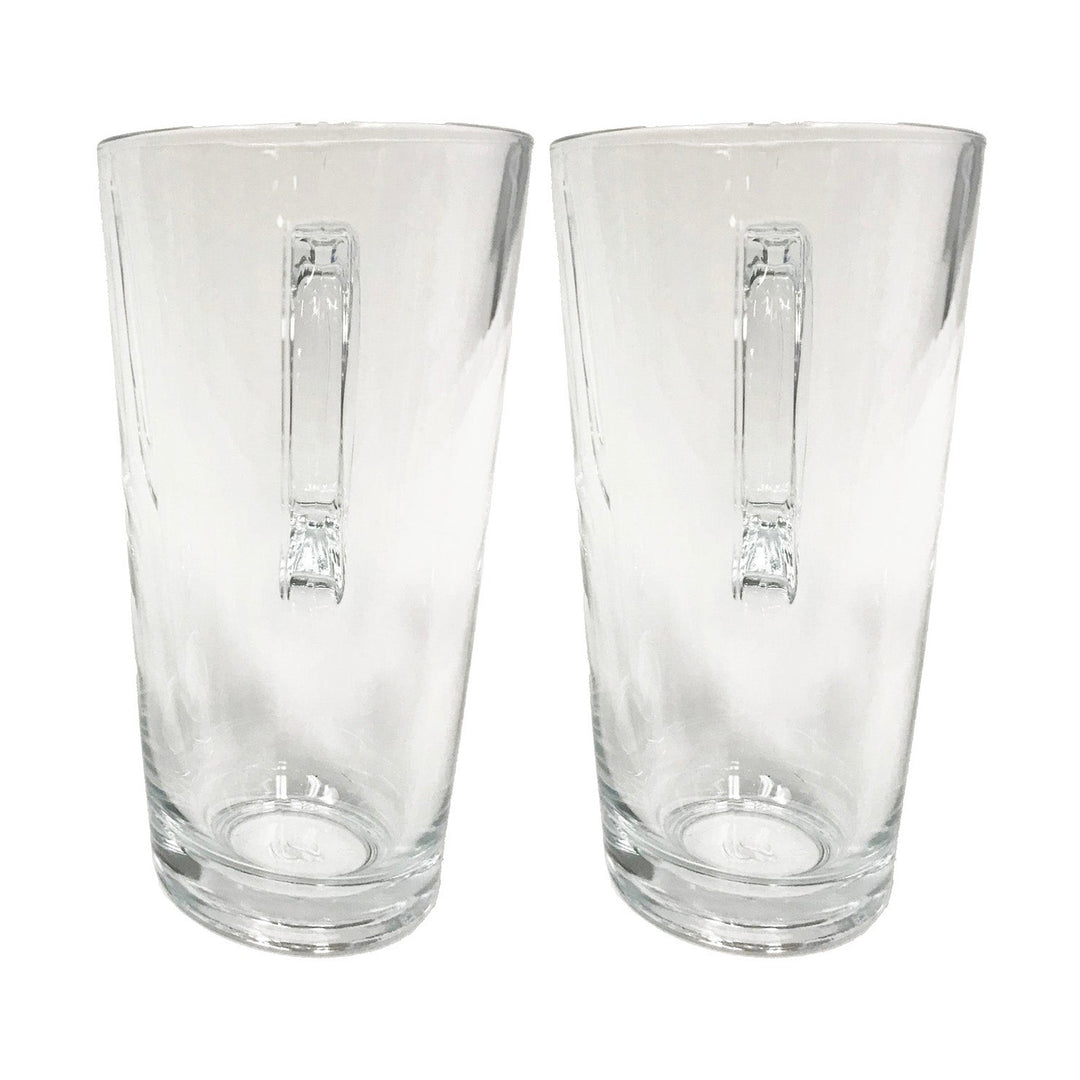 Safdie Barista Latte Glass Coffee Mugs 370ml, Set of 2