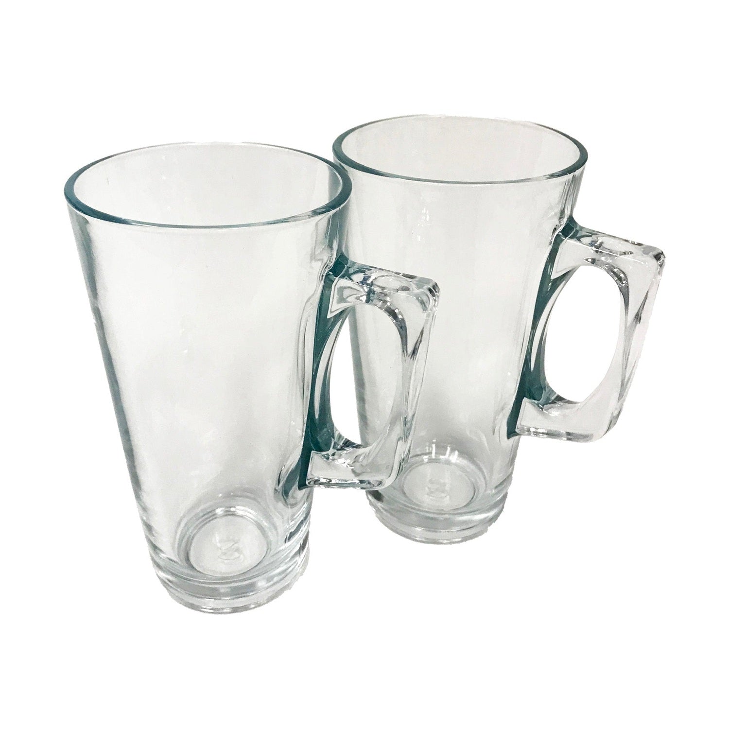 Safdie Barista Latte Glass Coffee Mugs 370ml, Set of 2