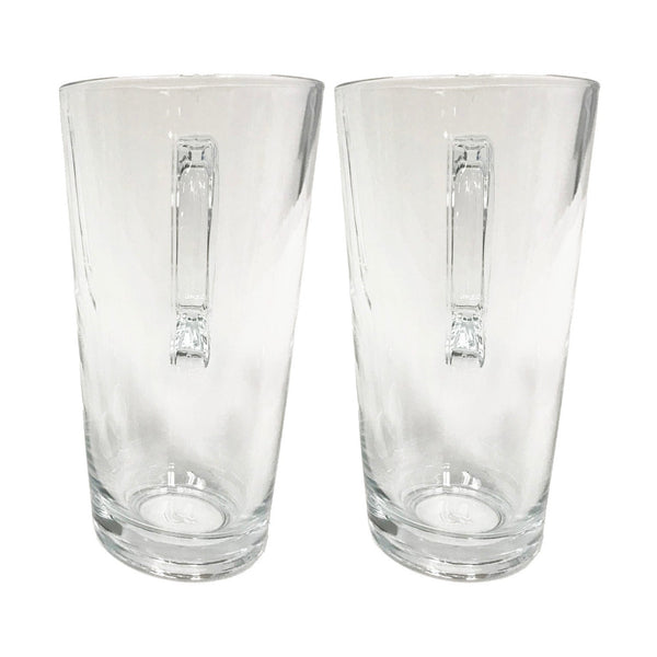 Safdie Barista Latte Glass Coffee Mugs 370ml, Set of 2