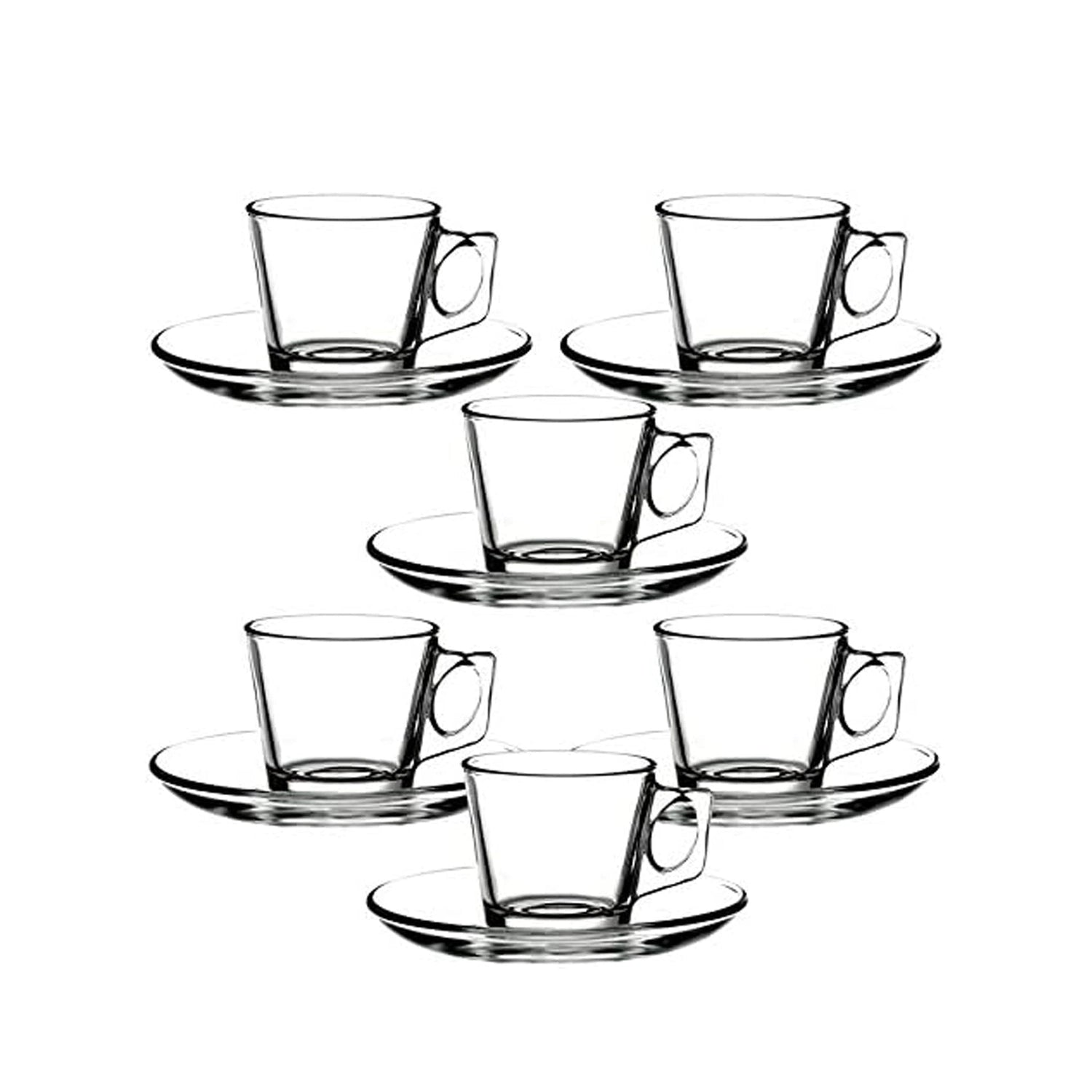 Safdie Vela Espresso Cup & Saucer 80ml, Set of 6