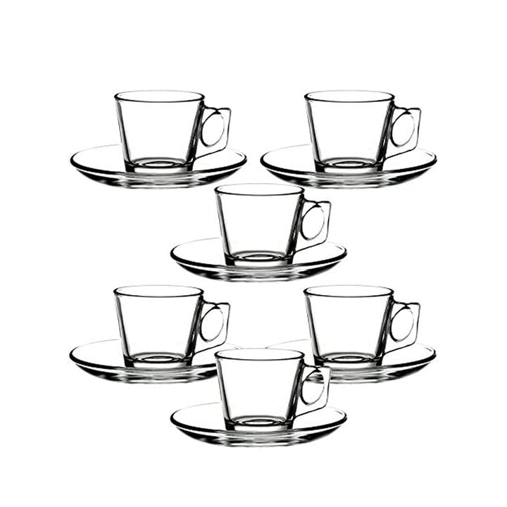 Safdie Vela Espresso Cup &amp; Saucer 80ml, Set of 6