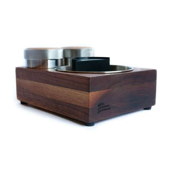 Saint Anthony Industries The Bloc Espresso Knock Box and Tamp Station, Walnut