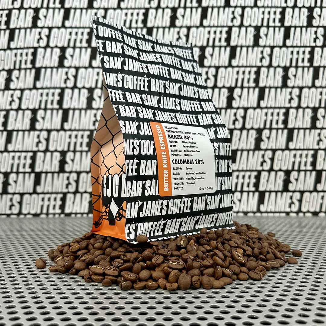 Sam James Whole Bean Coffee, Espresso 12oz