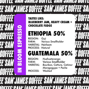 Sam James Whole Bean Coffee In Bloom Espresso rotating , 12oz