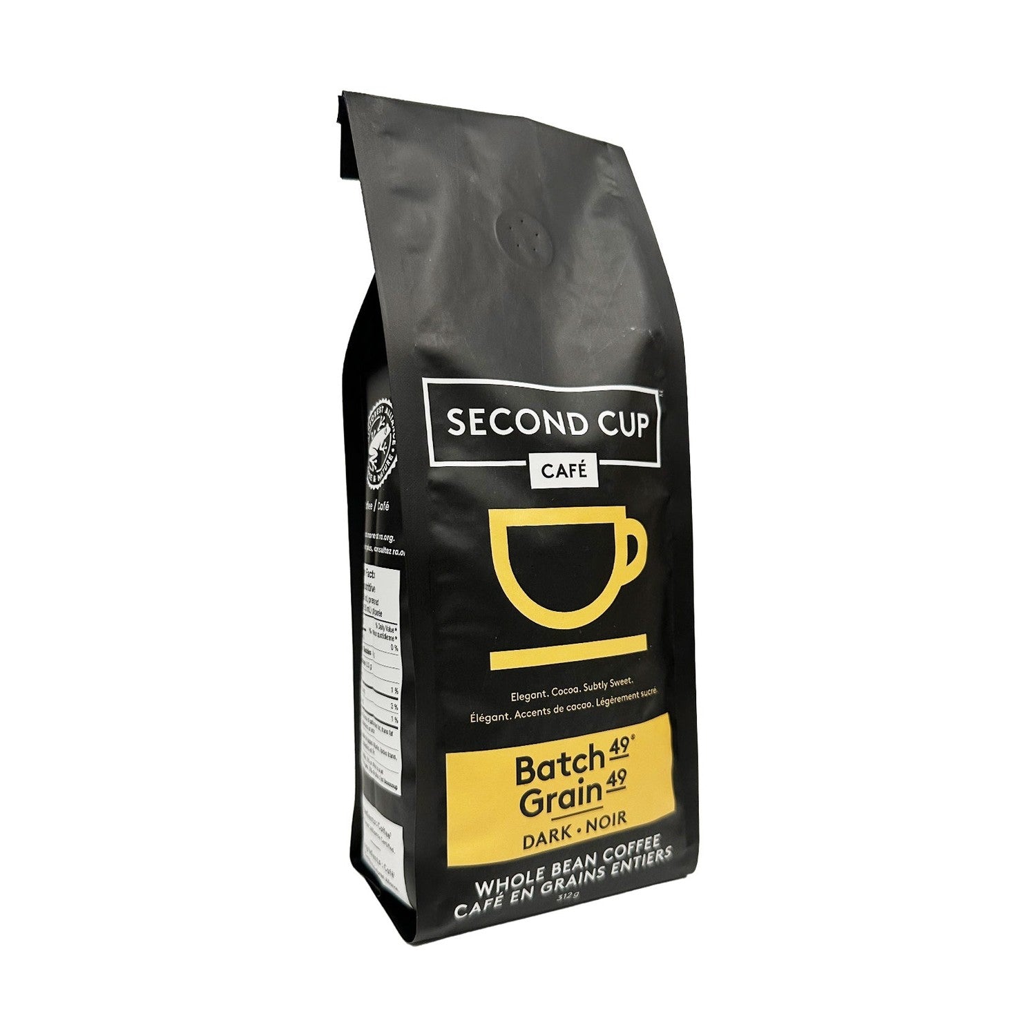 Second Cup Batch 49 Dark Roast Whole Bean Coffee, 312 g