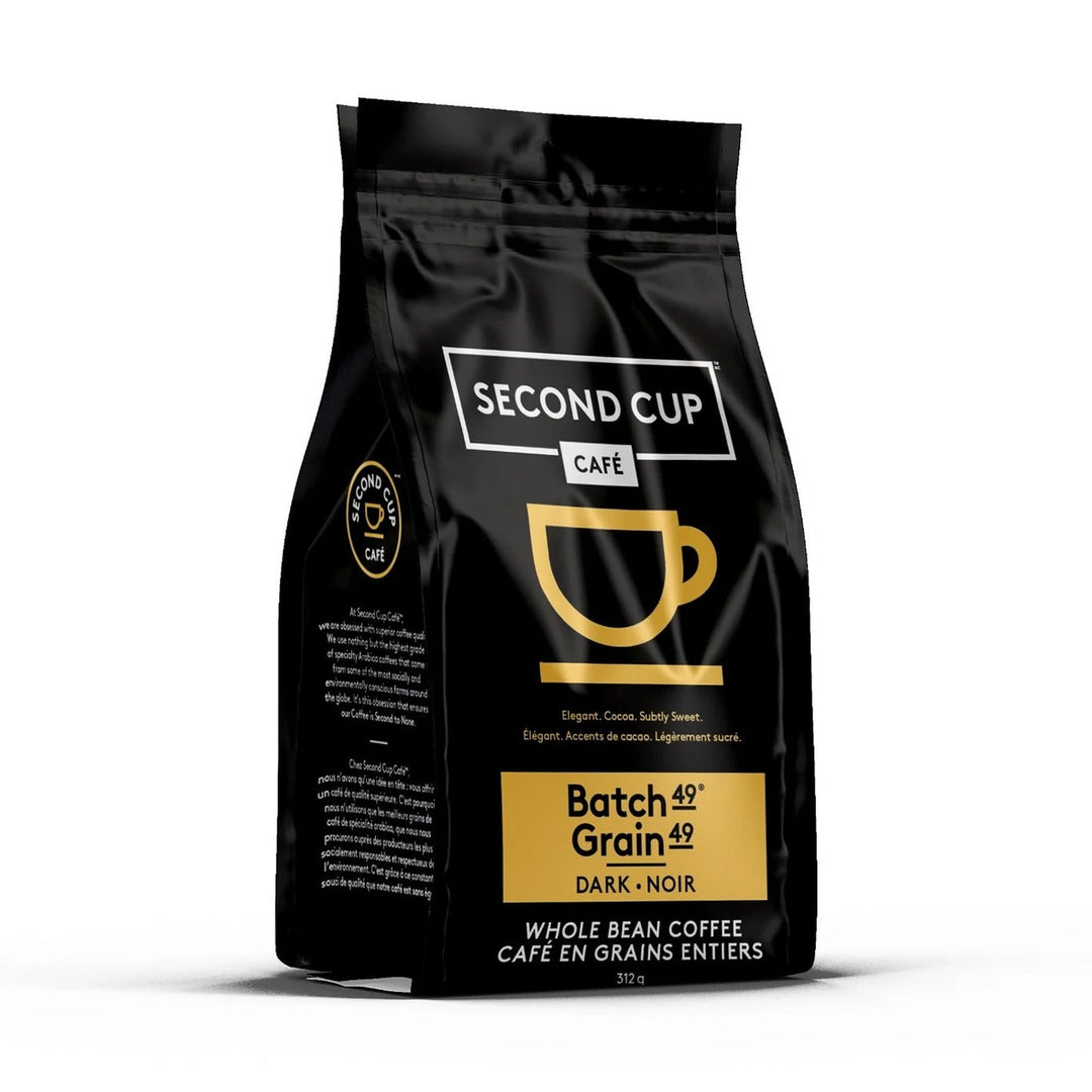Second Cup Batch 49 Dark Roast Whole Bean Coffee, 312 g