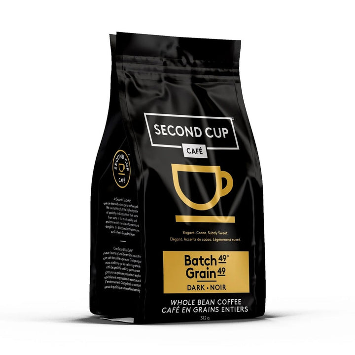 Second Cup Batch 49 Dark Roast Whole Bean Coffee, 312 g
