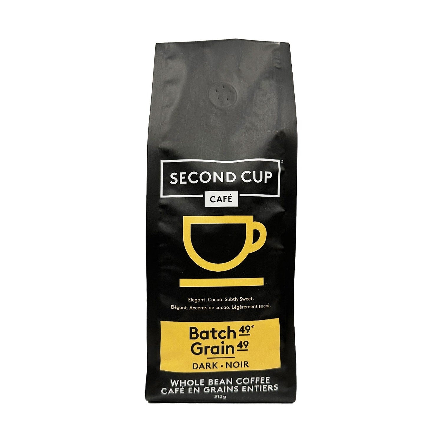 Second Cup Batch 49 Dark Roast Whole Bean Coffee, 312 g