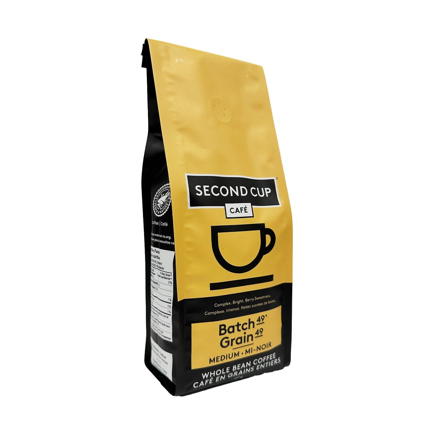 Second Cup Batch 49 Medium Roast Whole Bean Coffee, 312 g